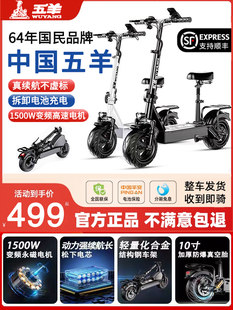 Electric scooter folding, 48V, 800W or 1500W motor, removable battery and long-range options