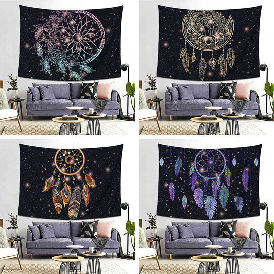 Новый гобелен с перьями «Ловец снов», подвесная ткань, фон, ткань, украшение для гостиной, комнаты, гобелен, можно носить продукцию