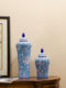 新中式青花瓷花瓶陶瓷摆件装饰品玄关家居电视柜花器装饰储物罐