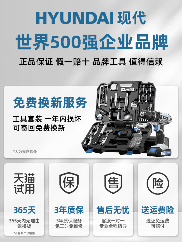 Household Tool Box Set, Multi-Functional Power Tools, Repair Combination, Hardware Complete Set, Electrician, Carpenter, Car Repair Kit