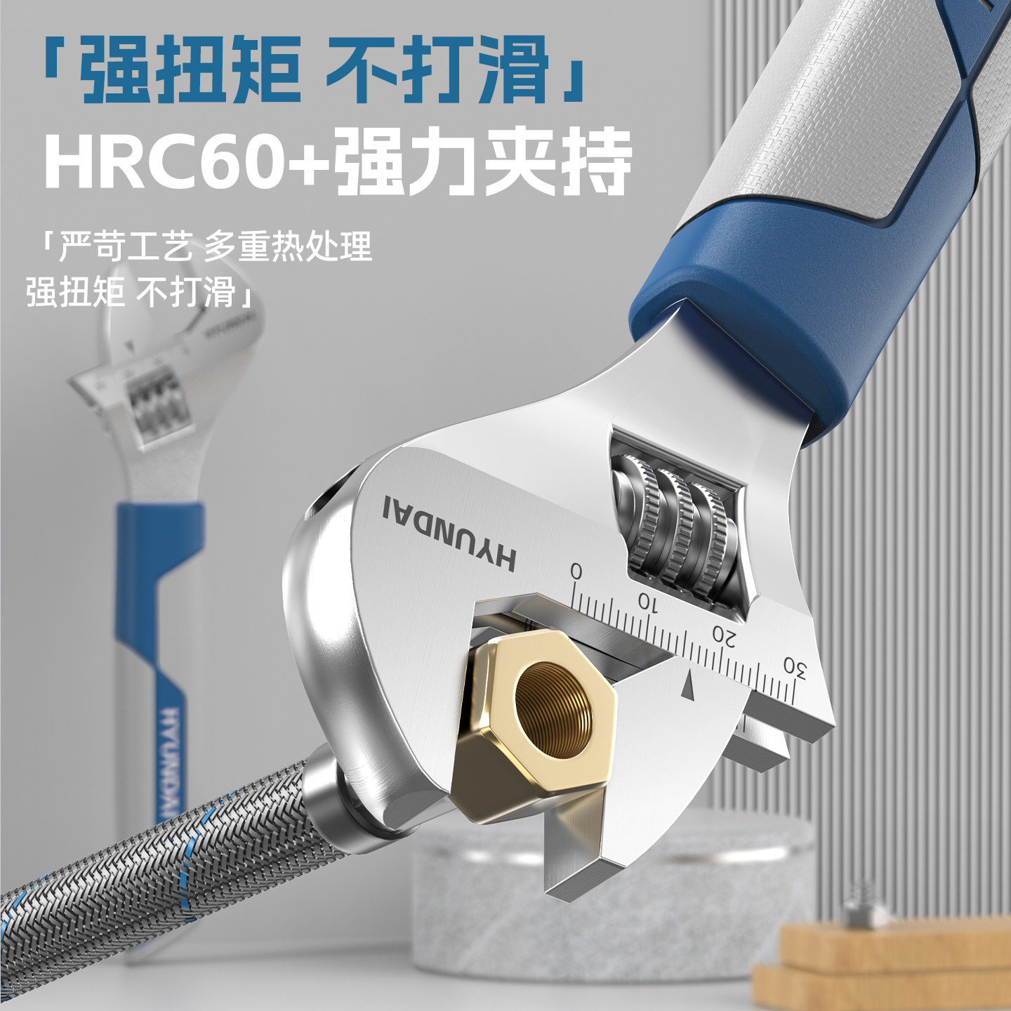 Modern Adjustable Wrench, Genuine Adjustable Wrench, Multi-Functional Wrench Tool Set, Household Large Open-End Wrench Tool