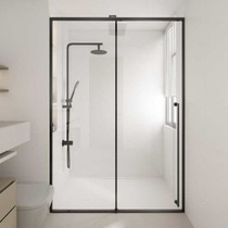 Xian extremely narrow shower room partition straight glass dry and wet separation bathroom toilet shower room sliding door