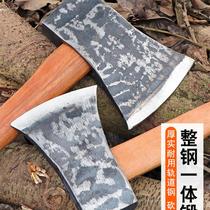 Outdoor ax dedicated to chopping firewood extra large track steel high manganese steel wooden handle mountain logging firefighting carpentry ax