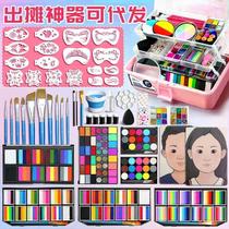 Face painting pigment set 12 grid rainbow plate childrens face painting paste water-soluble face paint body painting