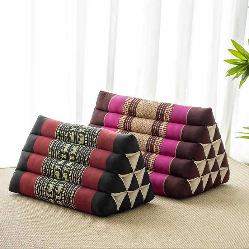 Thai kapok triangle cushion home living room sofa pillow large back bay window bedroom lumbar pillow tatami pillow