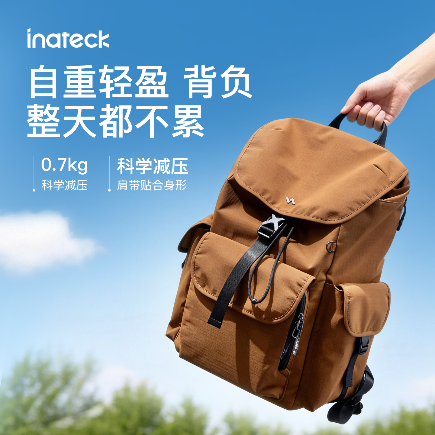 Inateck Lightweight Water-Resistant Backpack For Men And Women, Large Capacity Travel & Outdoor Laptop Bag - Thumbnail 4