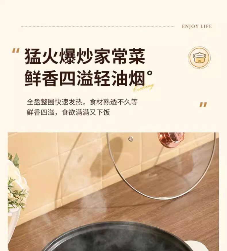 Плиты 德国全自动电火锅一体炒菜电炒锅多功能料理锅蒸煎炒涮不粘快煮锅 Other home