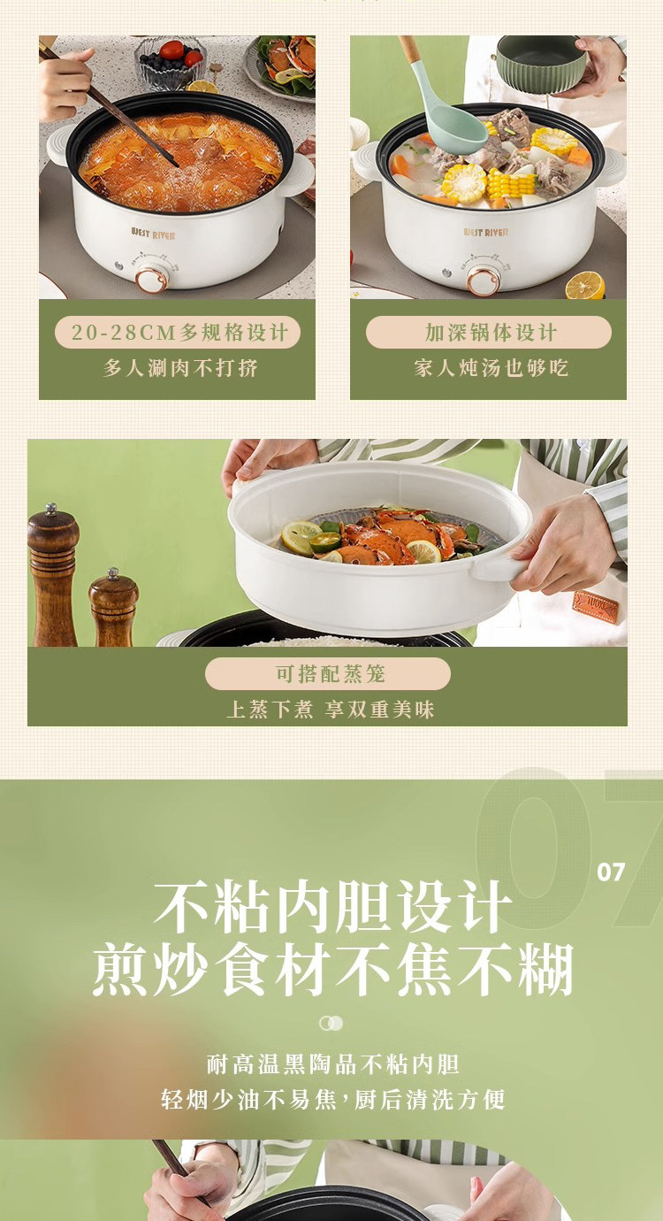 Плиты 德国电炒锅多功能电饭煲全自动不粘大容量宿舍电煮锅煎炒电蒸锅 Other home