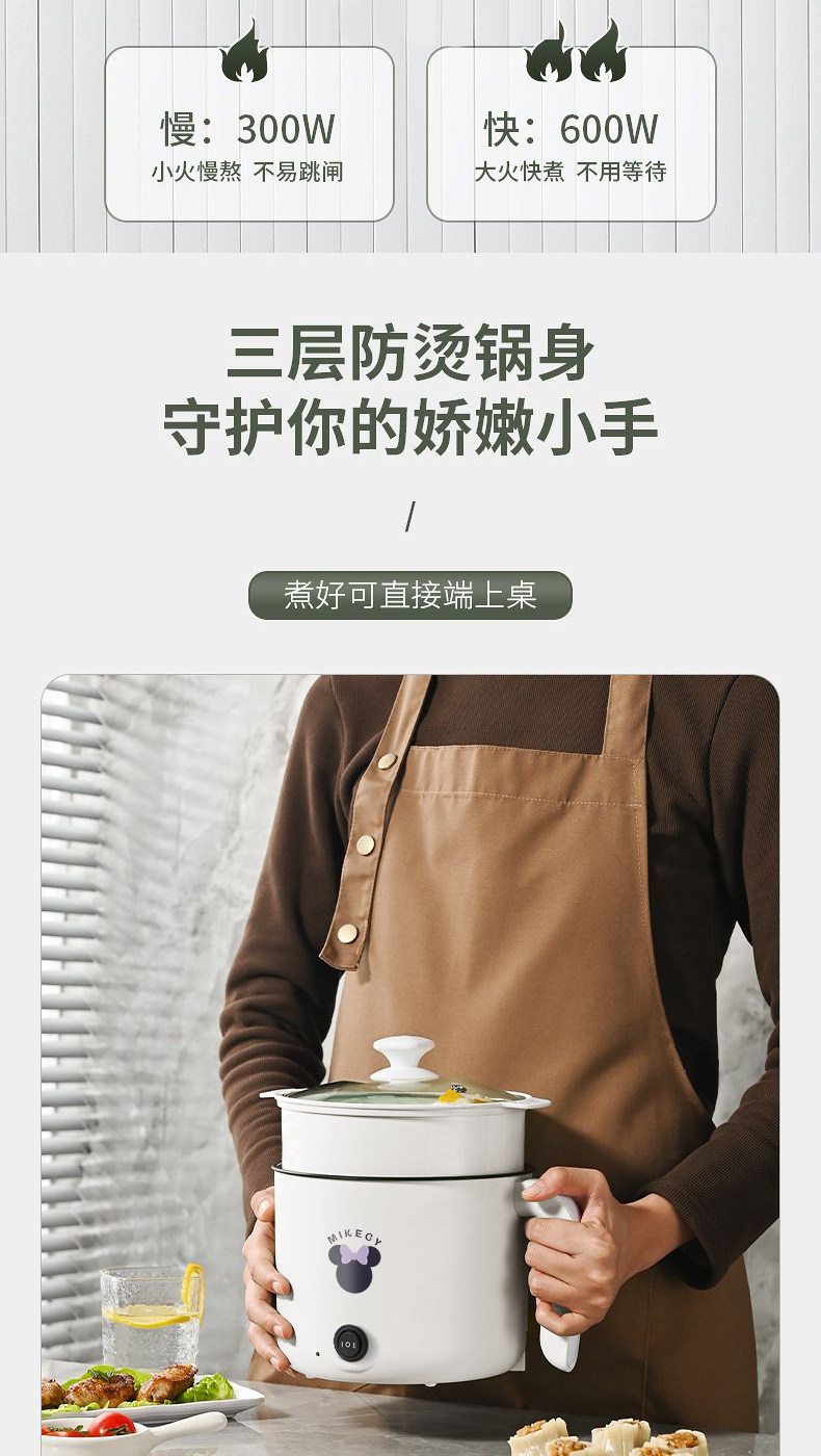 Плиты 德国一体电煮锅多功能小型电饭煲家用电火锅学生宿舍电炒锅电热锅 Other home