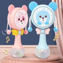 Baby rattle can chew hand drum toy early education puzzle 0-1 year old baby 3-6 months 2 rattle music