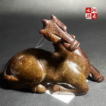 High antique style Hetian jade horse ancient jade antique old objects antique jade