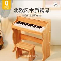 QIAOWABAOBEI childrens birthday gift wooden piano toy little girl 1-3-6