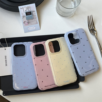 New full screen love dots suitable for iPhone 15 Pro Max mobile phone case 14 Apple 13 anti-fall soft men and women 12