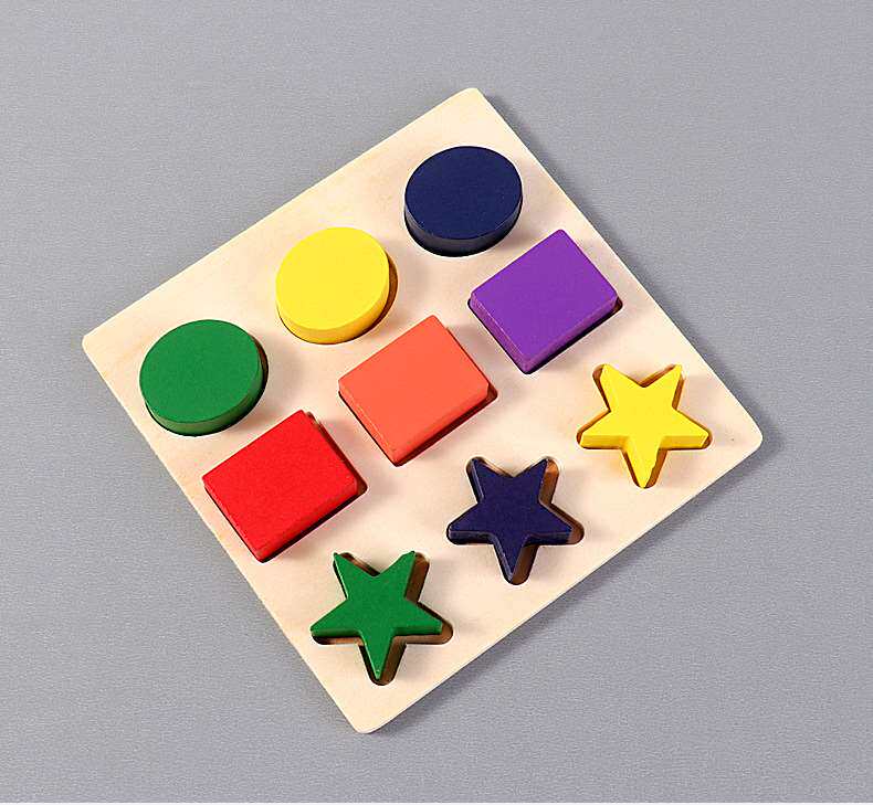 Пазл montessori children's wooden three-dimensional puzzle geomet OTHER