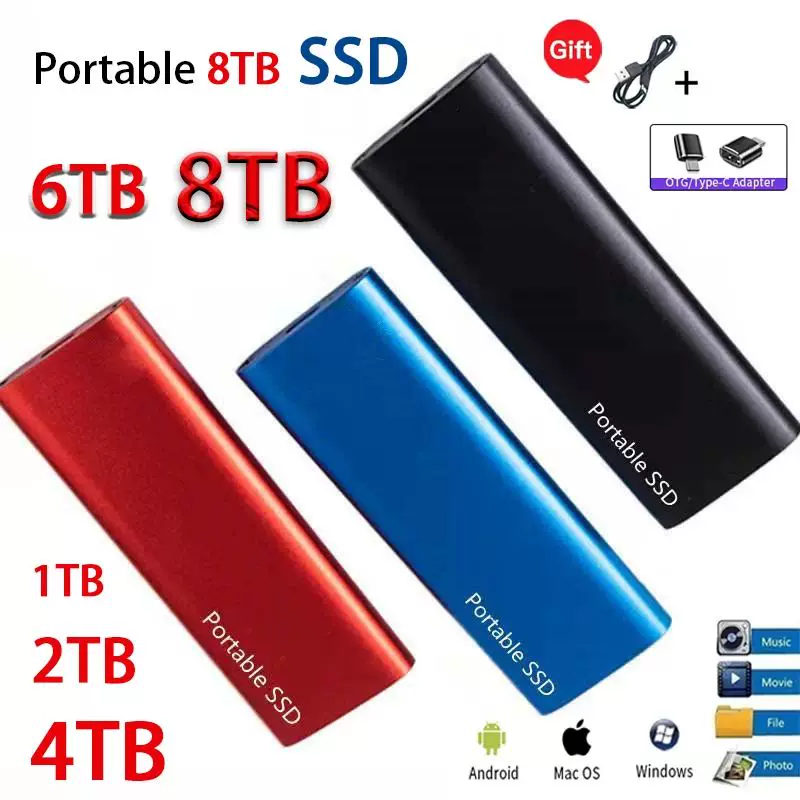 [Портативный 1ТБ SSD внешний жесткий диск Type-C USB 3.1 H]