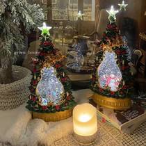 green house * Heavy industry export foreign trade three-dimensional Christmas tree music light snow scene ornaments night light