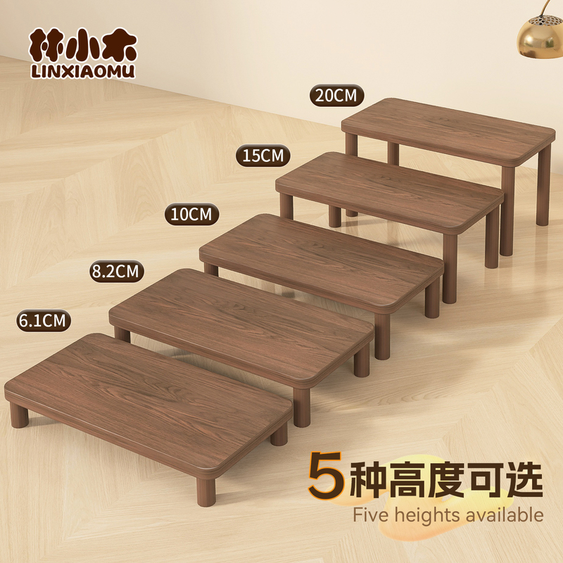 Computer Riser Office Monitor Riser Base Desktop Storage Solid Wood Shelf Desktop Screen Stand