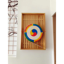 Korean wooden frame hanging drum ornaments can be beaten with drum sticks Korean folk drum restaurant hotel decoration pendants