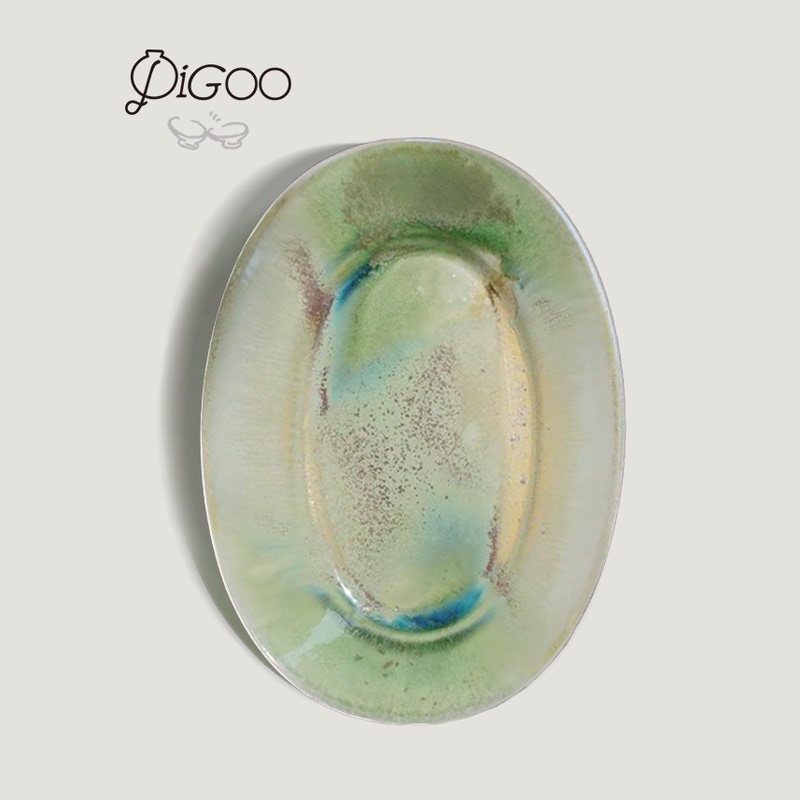 Spring Outing｜Brunch Plate Pigoo Handmade Porcelain Jingdezhen Ceramic Large Dinner Plate High Temperature Resistant Kiln Glaze