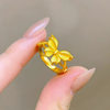 Misty filigree colorful butterfly ring for women