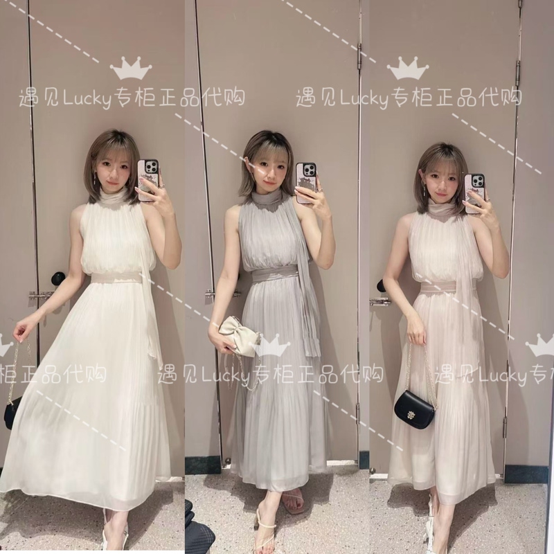 Snidel Domestic Store Direct Delivery 26Th Summer Greek Goddess Stand-Collar Off-Shoulder Waist-Cinching Dress Swfo262313 Snidel Domestic Store Direct Delivery 26Th Summer Greek Goddess Stand-Collar Off-Shoulder Waist-Cinching Dress Swfo262313