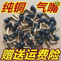 Pure copper anti-leak valve electric vehicle motorcycle vacuum tire valve curved valve A-core valve