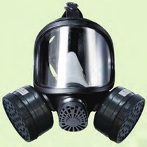 Double filter tank gas mask with large field of view anti-toxic full face mask with drinking water device self-priming filter type MF15