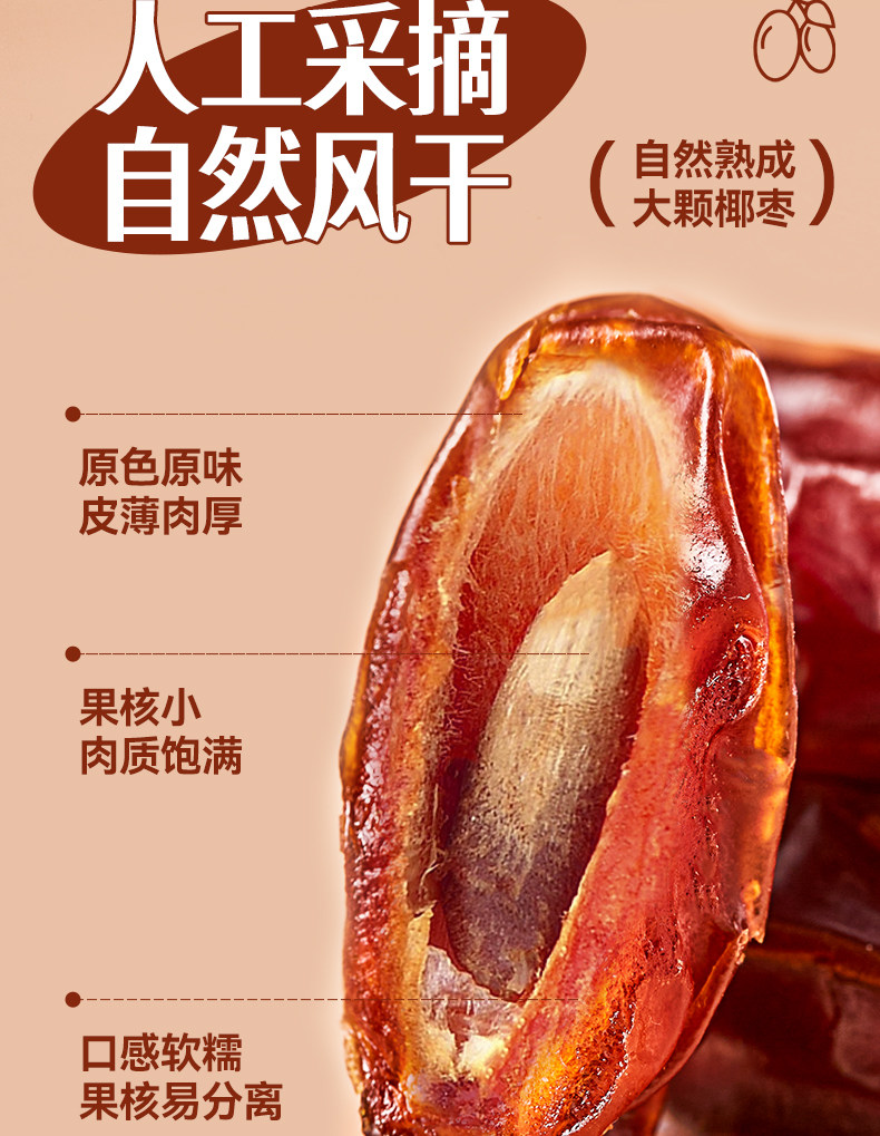 Dried Black Dates Jujube Ready to Eat No Wash Xinjiang Specialty 500g Jar key features