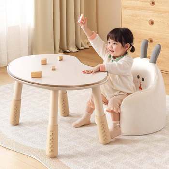 Children's peanut table, kindergarten early education small table, baby handmade toy desk, liftable learning table and chair set