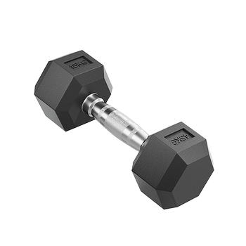 Shi rui hexagonal metal dumbbell solid iron cast rubber