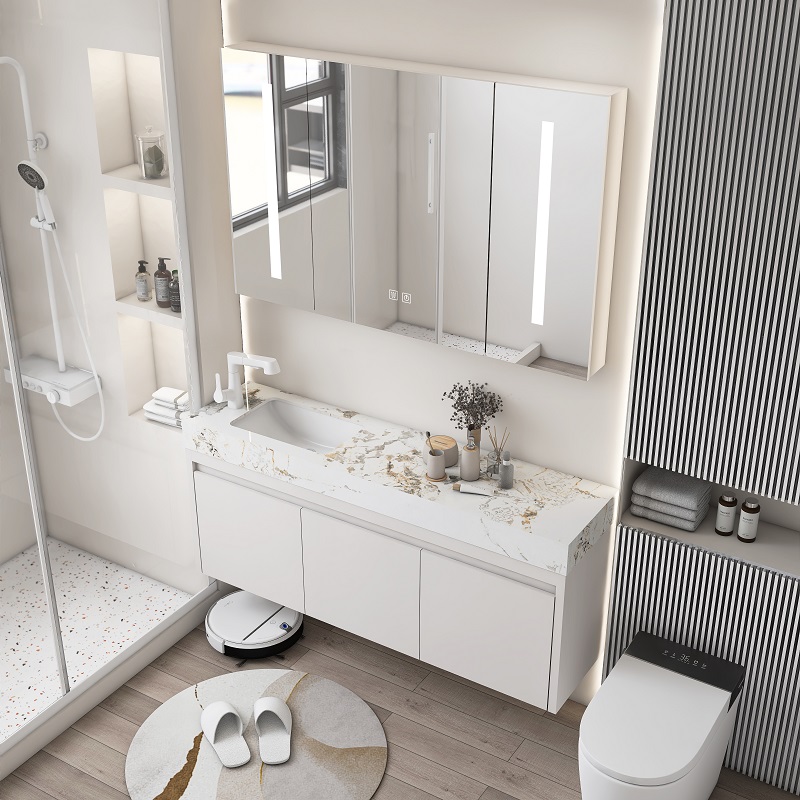 奶油风浴室柜，打造梦幻洗漱空间✨