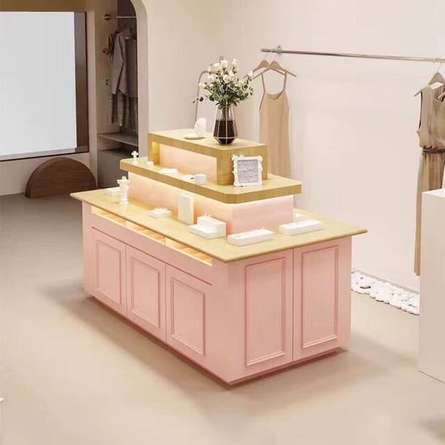 Jewelry store center island display cabinet clothing store shoe bag clothing and hat custom double-sided center island