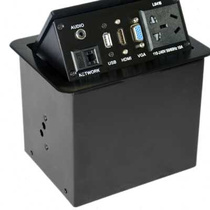 Pneumatic pop-up multimedia desktop socket multifunction countertop wiring information box aluminium wire drawing panels free of welding