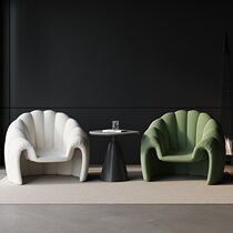 Creative single fabric sofa home small apartment living room balcony leisure chair beauty salon B&B reception negotiation chair