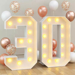100cm High-Brightness Digital Kt Board Lights for Birthday Party Scene Decoration, Shopping Mall Anniversary Celebration Atmosphere Decorations