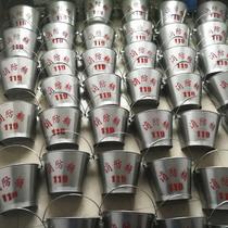201 stainless steel fire bucket semicircular 304 fire sand bucket 119 red printing processing custom-made for fire protection