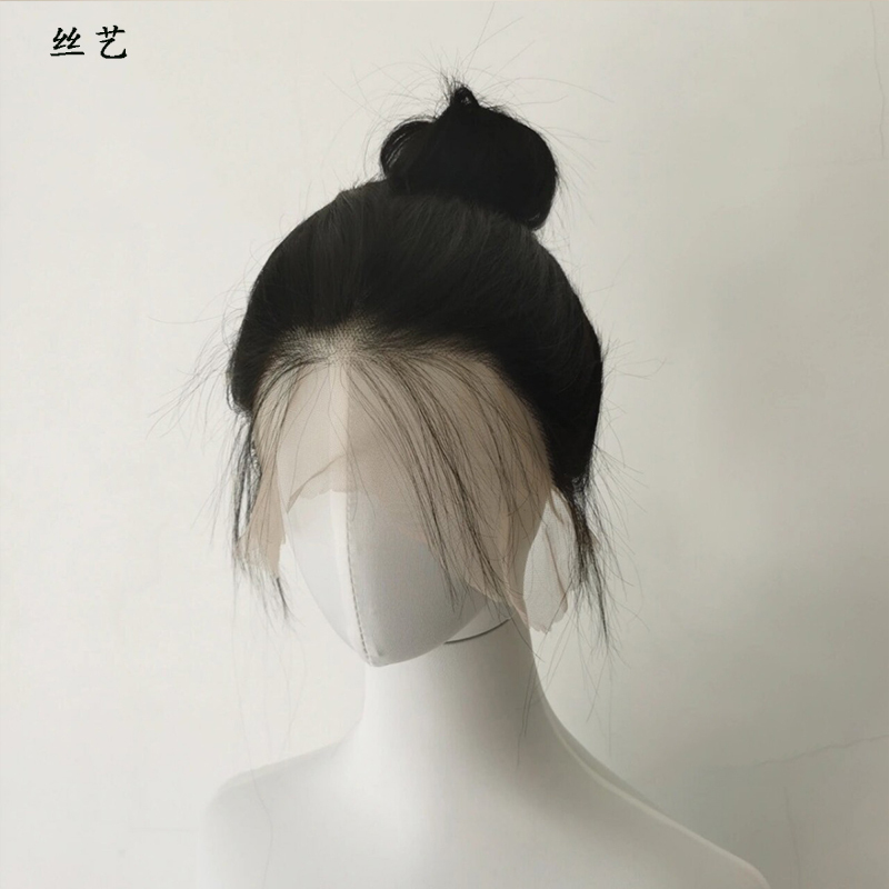 Wig for Women, Full Lace, Middle Part, Long Straight Hair, Invisible, Seamless, Real Human Hair, Black Long Straight Hair Wig