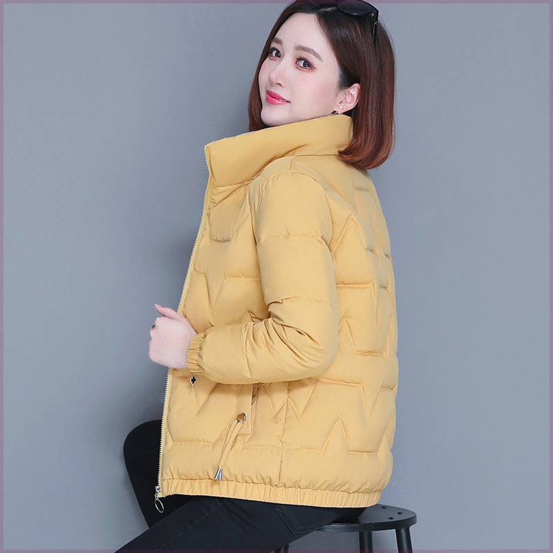 Winter thickened warm upright collar 100 hitch short cotton clothing Han version sashimi jacket foreign air fashion lady short cotton padded jacket-Taobao