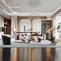 Italian simple light luxury sofa combination small apartment model room club high-end design creative modern coffee table combination