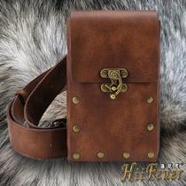 Simple retro waist including belt European and American steampunk style mobile phone bag COSPLAY props motorcycle bag rivets