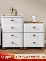 Multi-layer storage cabinet plastic snack cabinet Japanese bedside table home narrow gap storage rack drawer storage cabinet