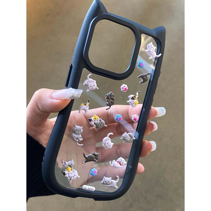 Suitable for Apple 16Promax Mobile Phone Case New iPhone 16 Classy 15Pro Cat Ears 13 Stereo Cat 14 Cute 12 Creative 11 Transparent 8Plus Niche X Female Xr Anti-Fall Max Set Suitable for Apple 16Promax Mobile Phone Case New iPhone 16 Classy 15Pro Cat Ears 13 Stereo Cat 14 Cute 12 Creative 11 Transparent 8Plus Niche X Female Xr Anti-Fall Max Set