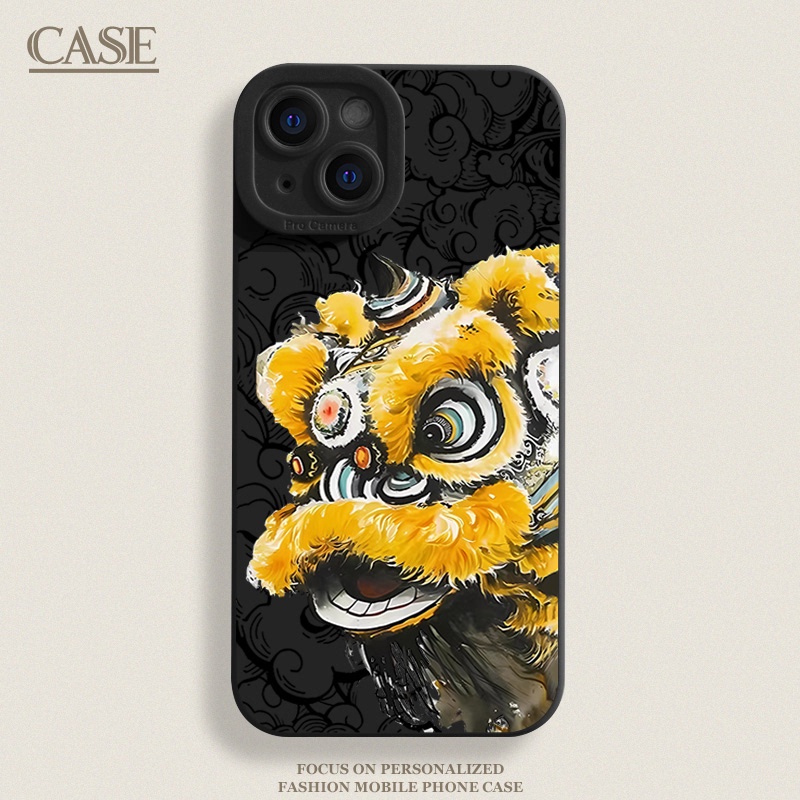 Suitable for Apple 15Promax Mobile Phone Case New iPhone 14 High-End 13Pro Silicone 12 National Trend Awakening Lion 11 Creative 8Plus Stylish 7 All-Inclusive X Men and Women XS Soft Xr Protective Cover Max