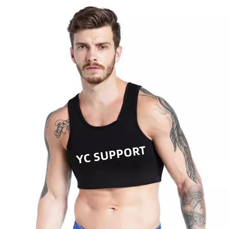 New Men's Chest Protection Vest Basketball Football Dumbbell Fitness Training Sports Vest Chest Protection Vest One Piece