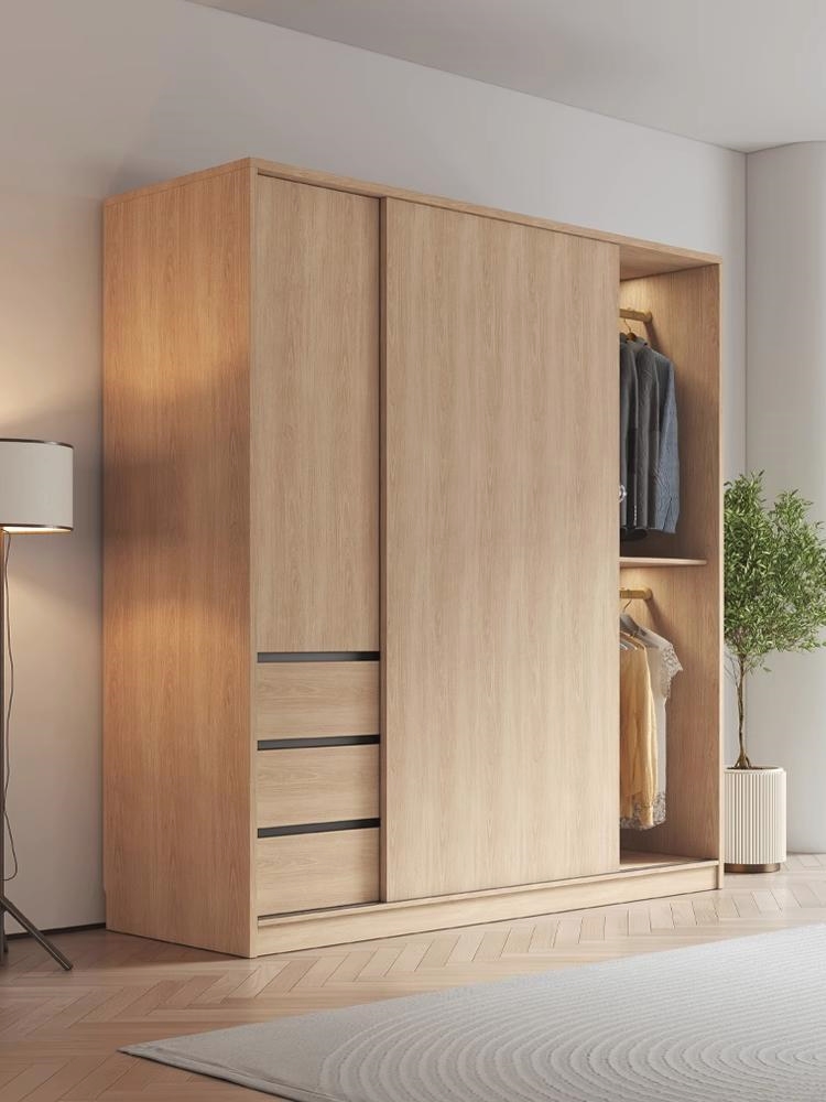 Simple assembly Wind pushing Ramen wardrobe Home bedroom Small family type cupboard rental room with a trip rental house closet-Taobao