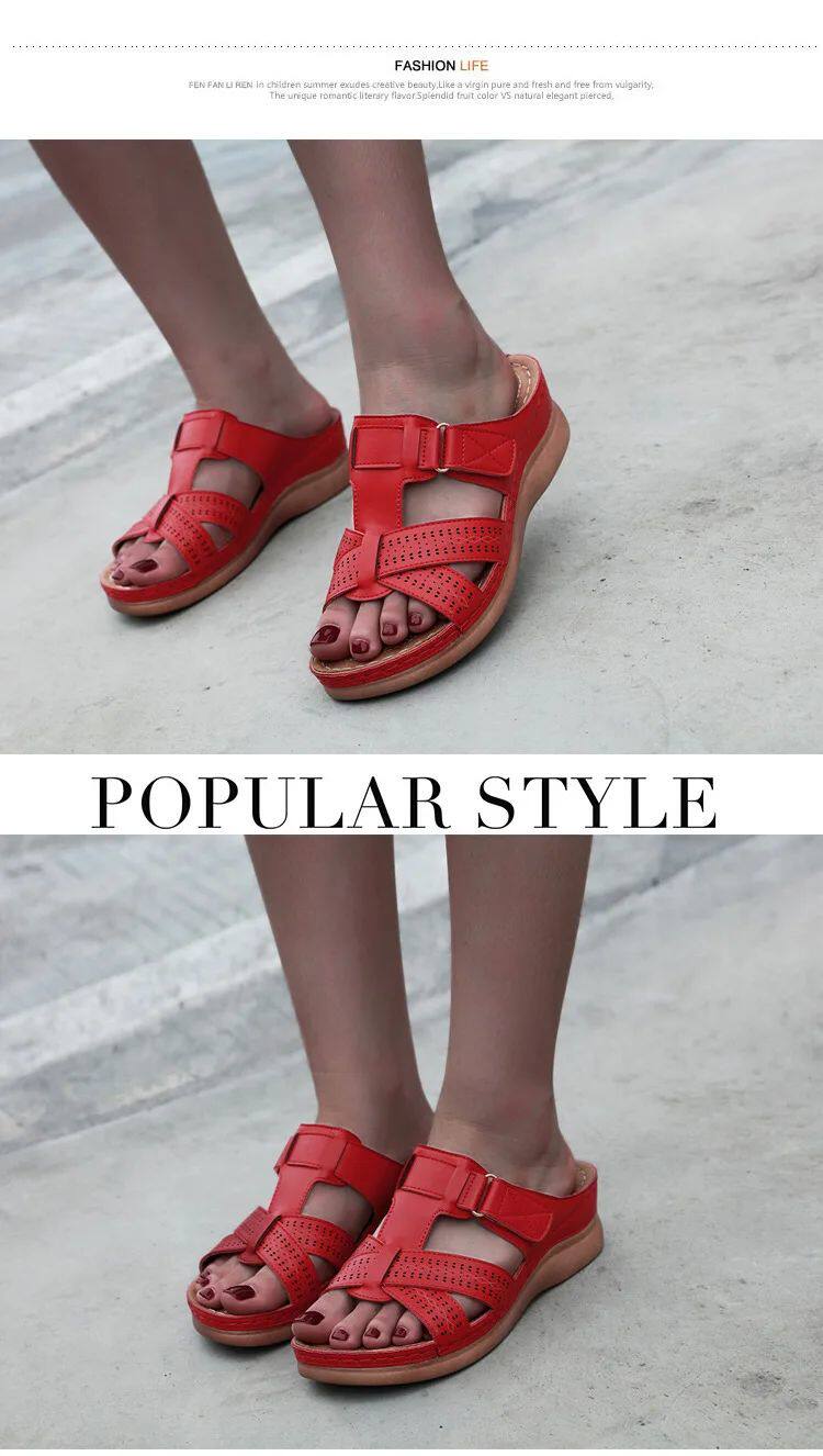 Мода снега сапоги 2023 summer women wedge sandals premium orthopedic open toe OTHER