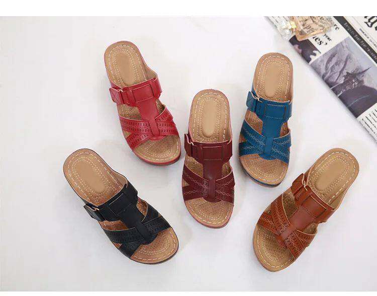 Мода снега сапоги 2023 summer women wedge sandals premium orthopedic open toe OTHER