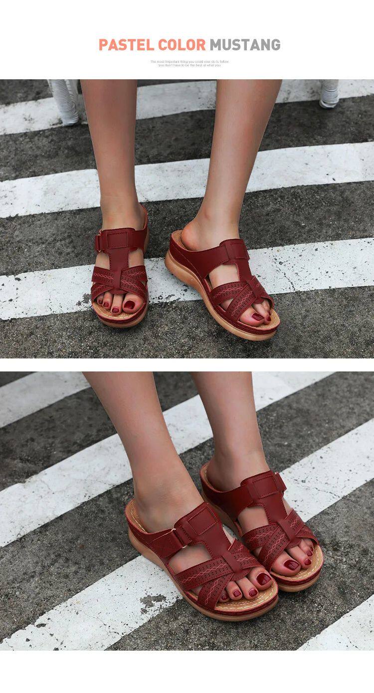 Мода снега сапоги 2023 summer women wedge sandals premium orthopedic open toe OTHER