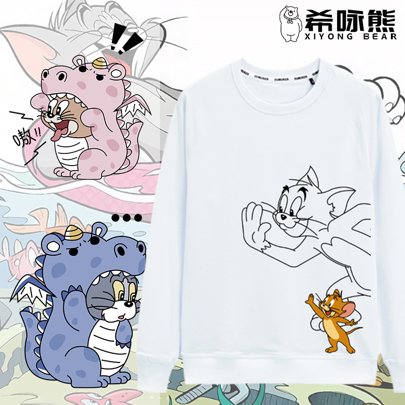 2025 New Tom and Jerry Collaboration Long-Sleeve T-Shirt for Men, Autumn Cartoon Anime Tom and Jerry Pure Cotton Clothing 2025 New Tom and Jerry Collaboration Long-Sleeve T-Shirt for Men, Autumn Cartoon Anime Tom and Jerry Pure Cotton Clothing
