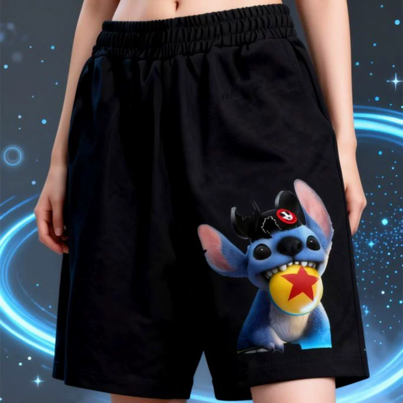 Stitch movie shorts men's pants five-quarter pants Lilo and Stitch thin loose summer style versatile